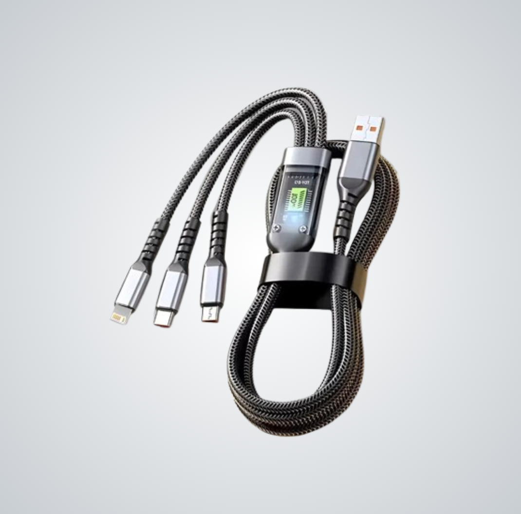 3-in-1 Transparent Fast Charging Cable