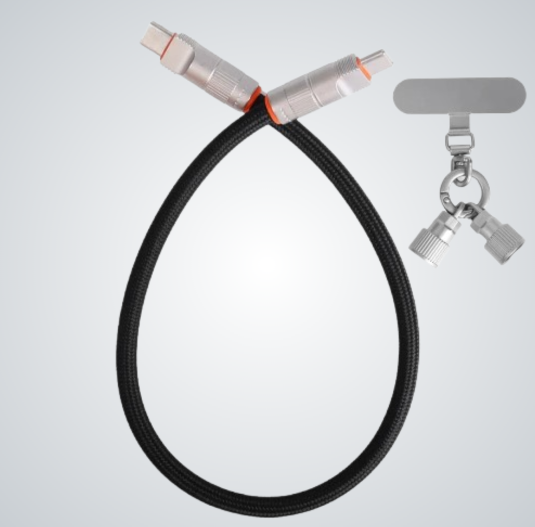 2-in-1 Phone Lanyard Charging Cable